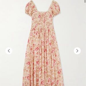 DOEN Stanza Lace trimmed Floral Print organic cotton dress